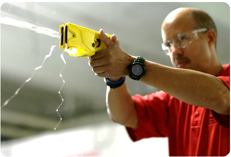 Man firing TASER X2